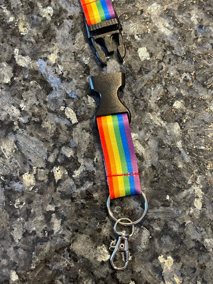 Rainbow LGBTQIA+ Pride Lanyard Badge Holder