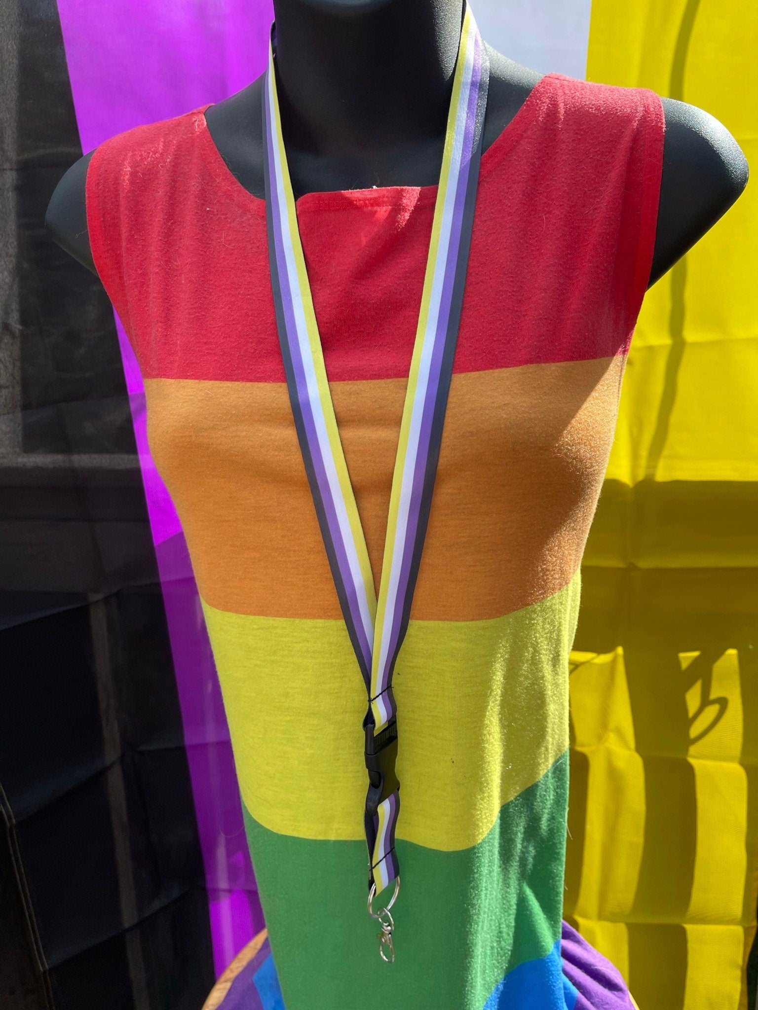 Non-Binary Pride Lanyard Badge Holder