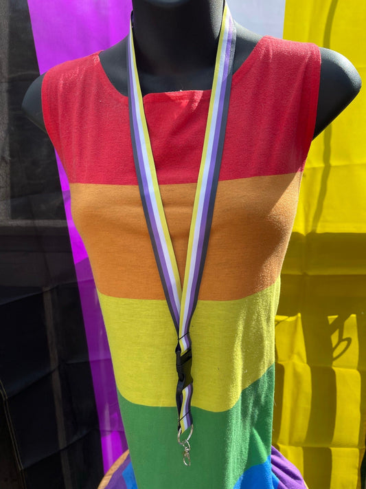 Non-Binary Pride Lanyard Badge Holder