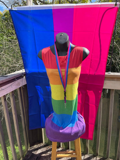 Bisexual Pride Lanyard Badge Holder