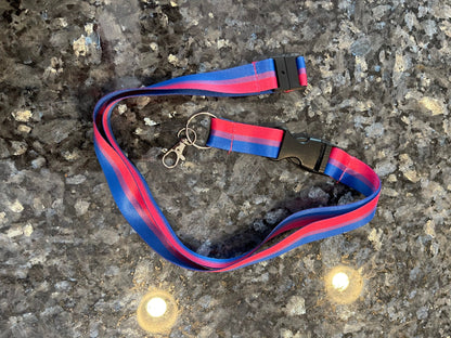 Bisexual Pride Lanyard Badge Holder
