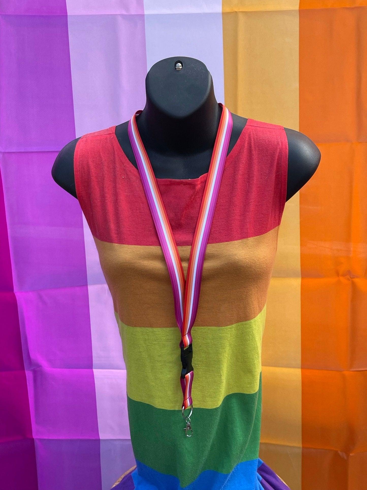 Lesbian Pride Lanyard Badge Holder