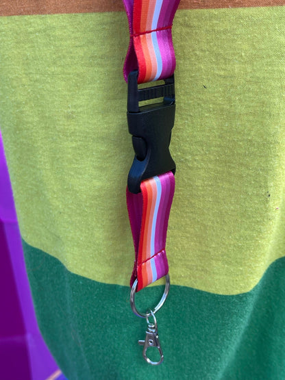 Lesbian Pride Lanyard Badge Holder