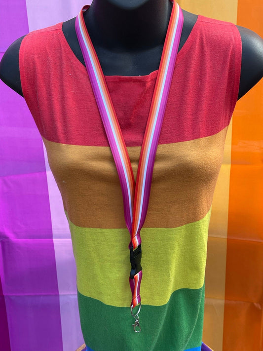 Lesbian Pride Lanyard Badge Holder