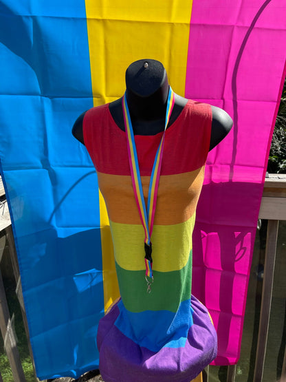 Pansexual Pride Lanyard Badge Holder
