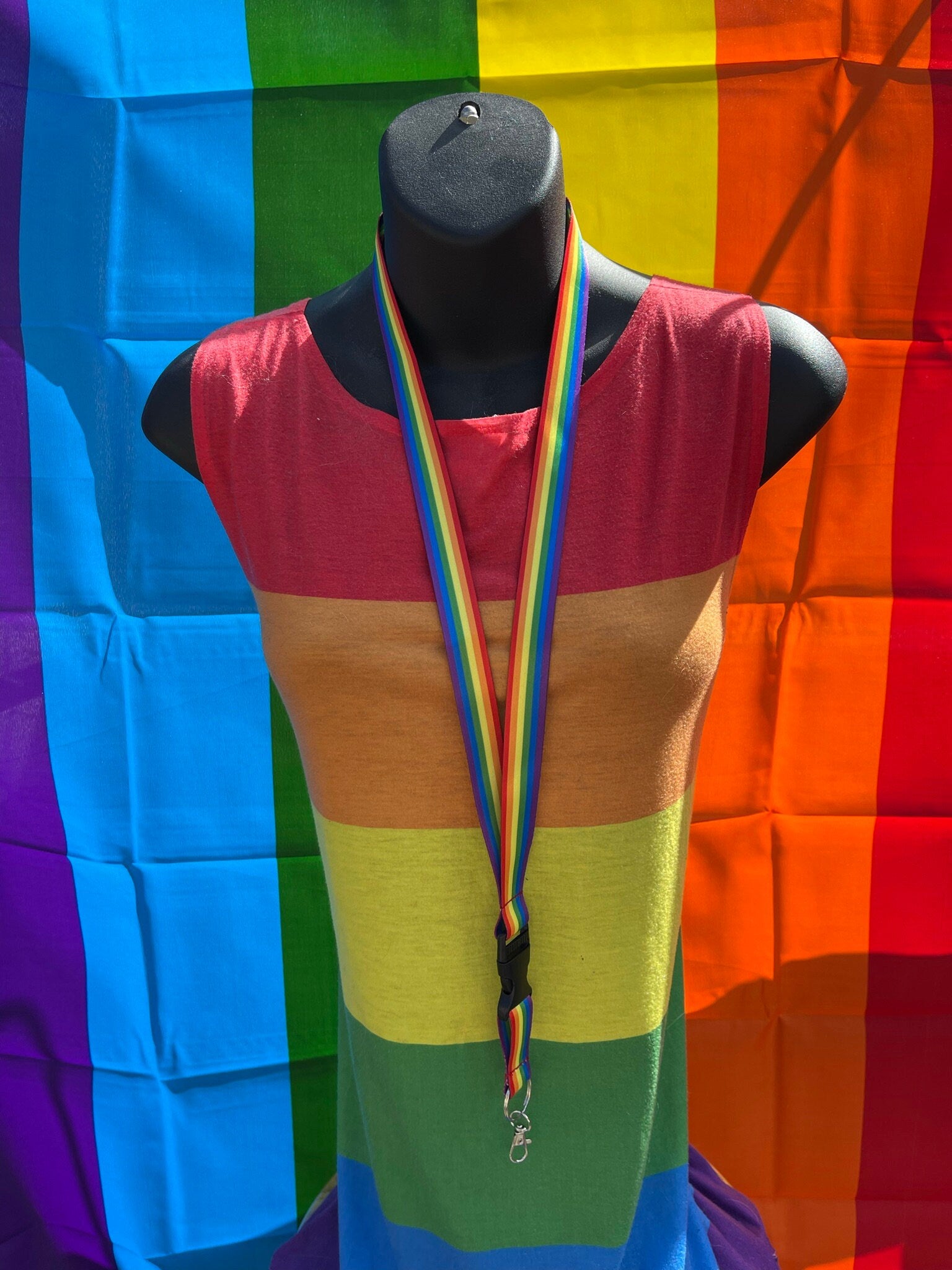 Rainbow LGBTQIA+ Pride Lanyard Badge Holder