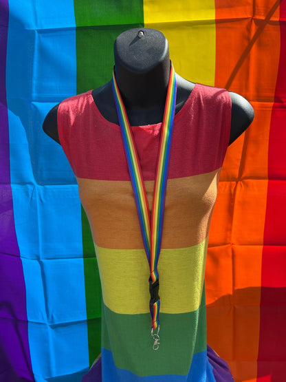 Rainbow LGBTQIA+ Pride Lanyard Badge Holder