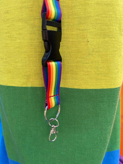 Rainbow LGBTQIA+ Pride Lanyard Badge Holder