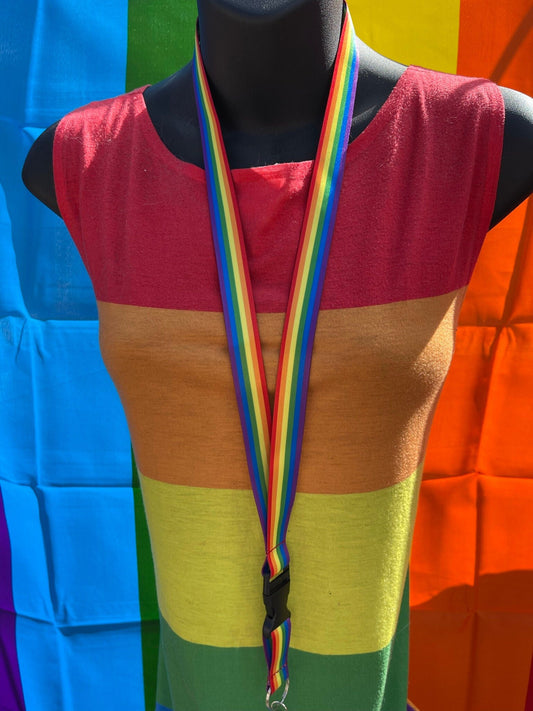 Rainbow LGBTQIA+ Pride Lanyard Badge Holder