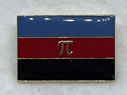 LGBTQA Polyamory Pi flag lapel pin