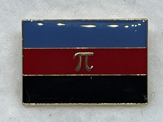 LGBTQA Polyamory Pi flag lapel pin