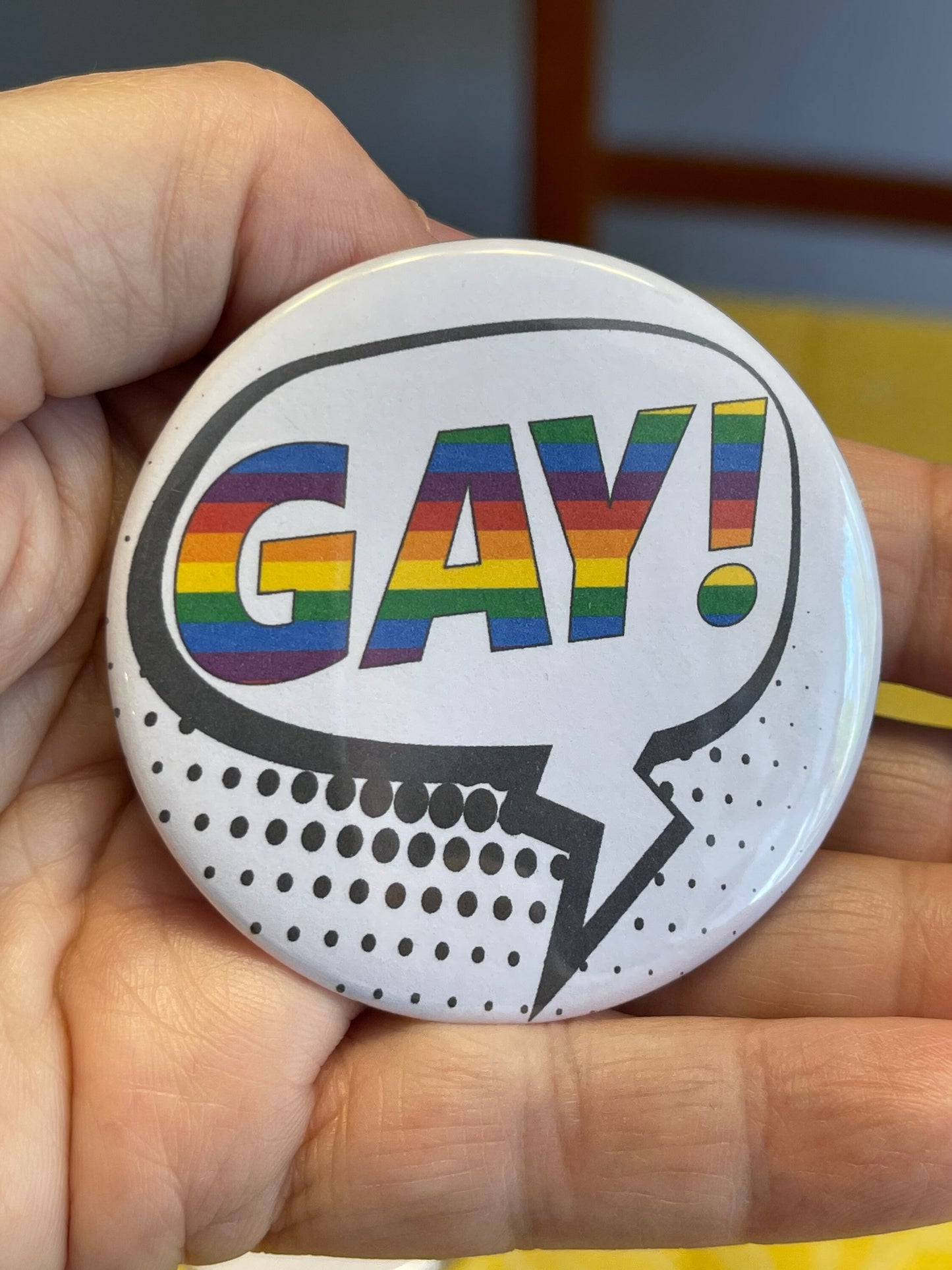 Say Gay! LGBTQIA assortment of buttons pins badges