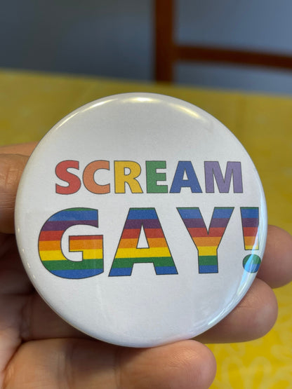 Say Gay! LGBTQIA assortment of buttons pins badges