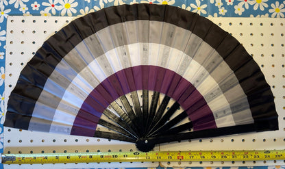 Fabulous! Fierce! Large LGBTQA Asexual folding hand fan