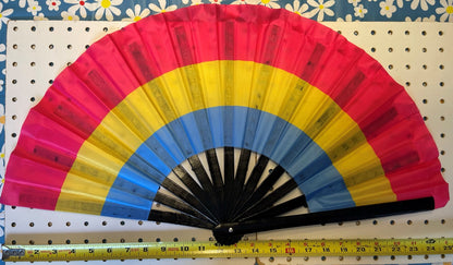 Fabulous! Fierce! Large LGBTQA Pansexual folding hand fan