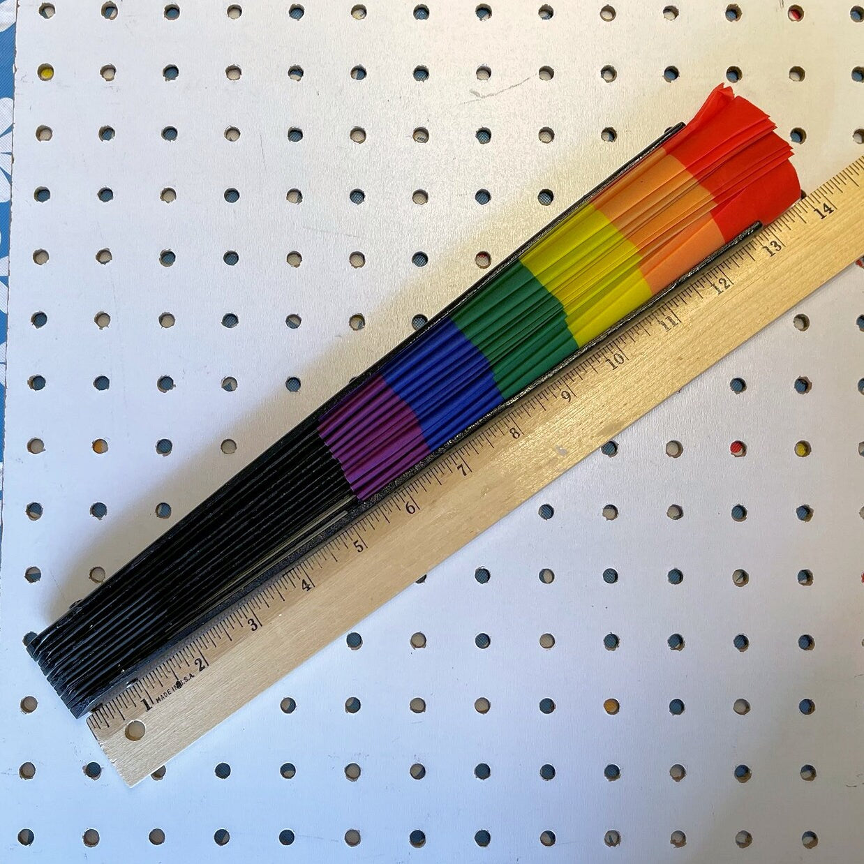 Fabulous! Fierce! Large LGBTQA Rainbow folding hand fan