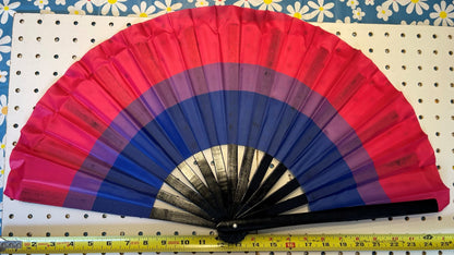 Fabulous! Fierce! Large LGBTQA Bisexual folding hand fan
