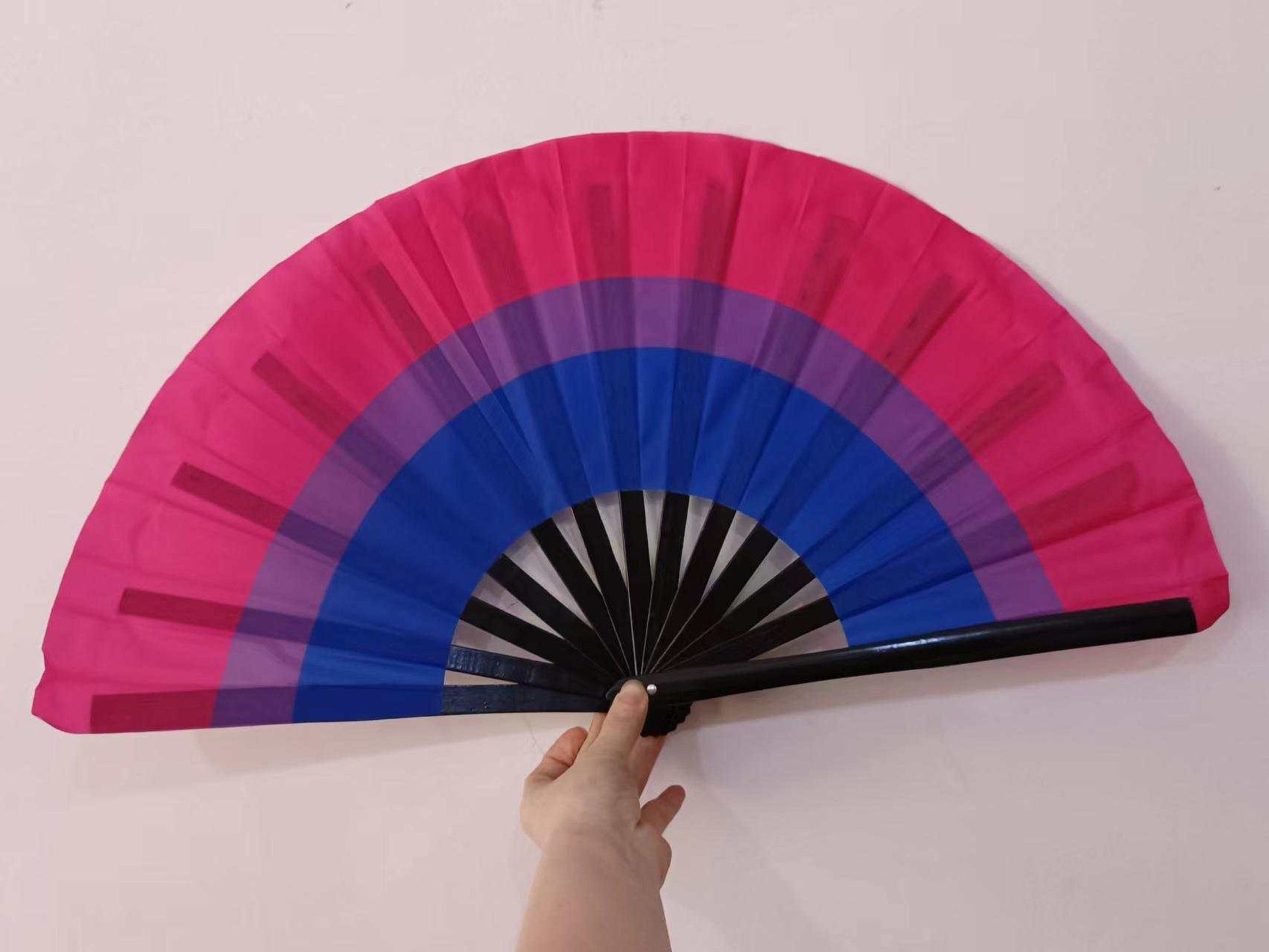 Fabulous! Fierce! Large LGBTQA Bisexual folding hand fan