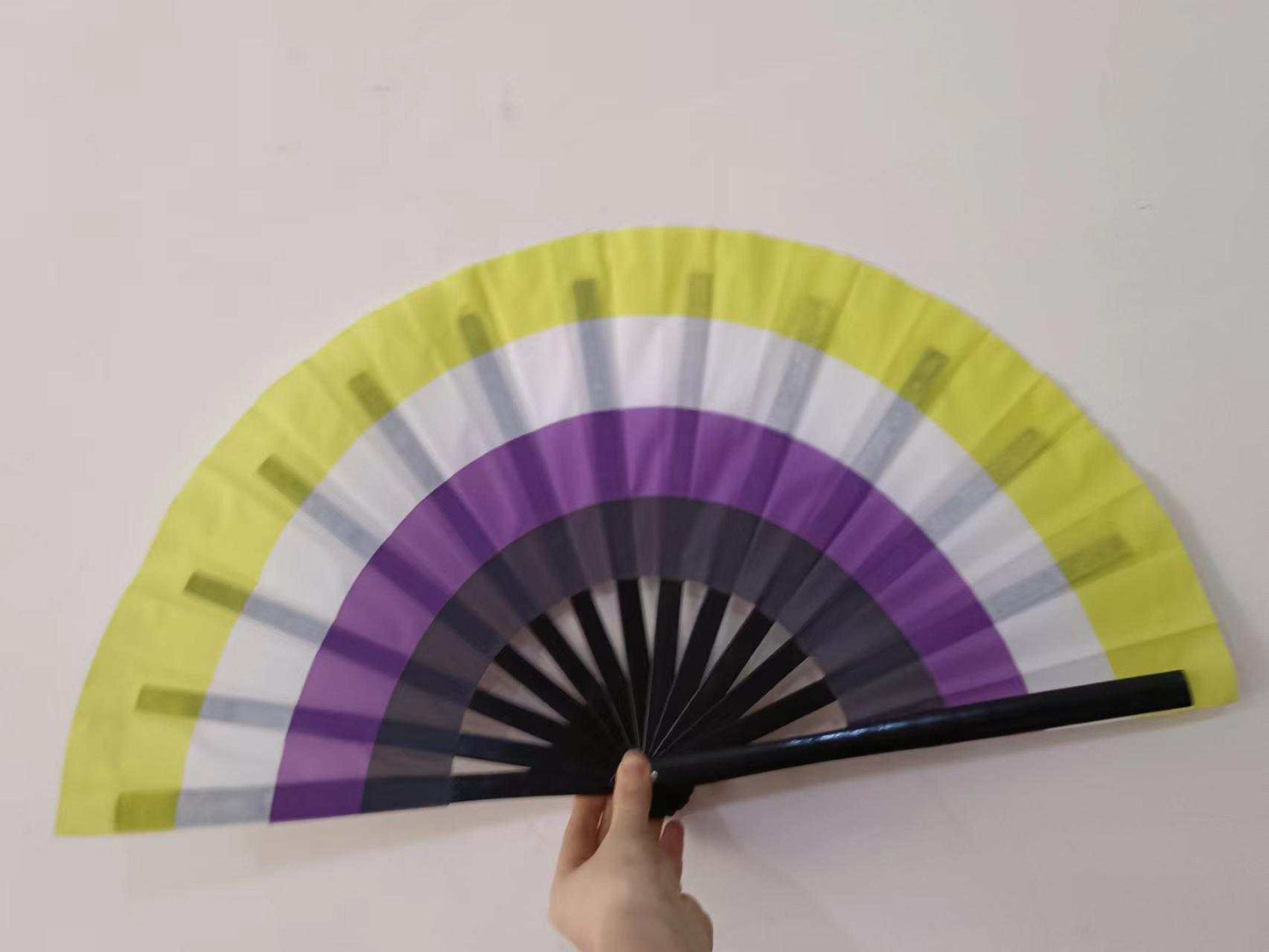 Fabulous! Fierce! Large LGBTQA Nonbinary folding hand fan