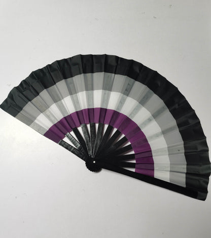 Fabulous! Fierce! Large LGBTQA Asexual folding hand fan