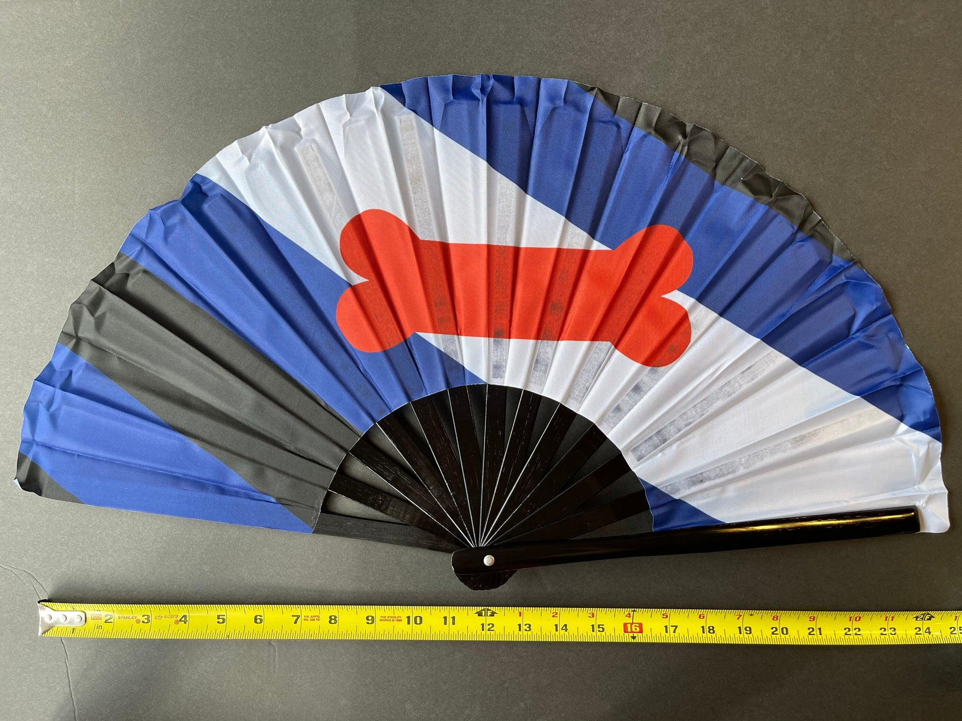 Fabulous! Fierce! Large LGBTQA Puppy Play Pride folding hand fan