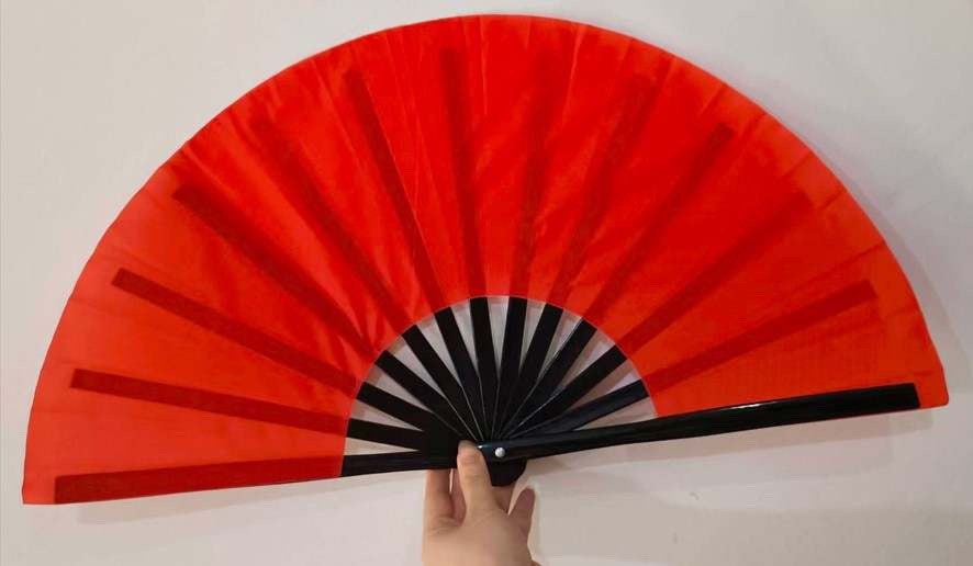 Fabulous! Fierce! Large Dramatic Red folding hand fan