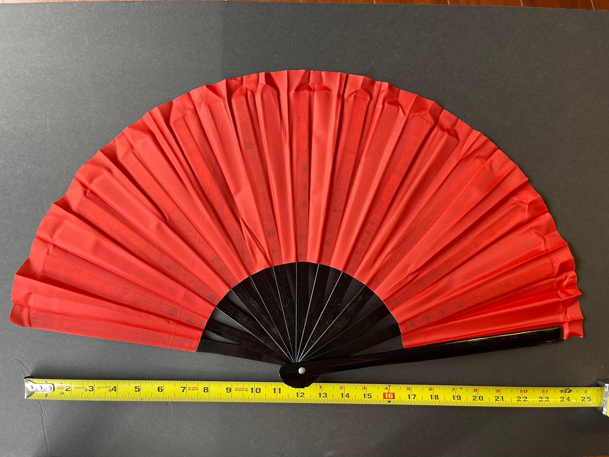 Fabulous! Fierce! Large Dramatic Red folding hand fan