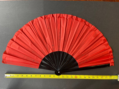 Fabulous! Fierce! Large Dramatic Red folding hand fan