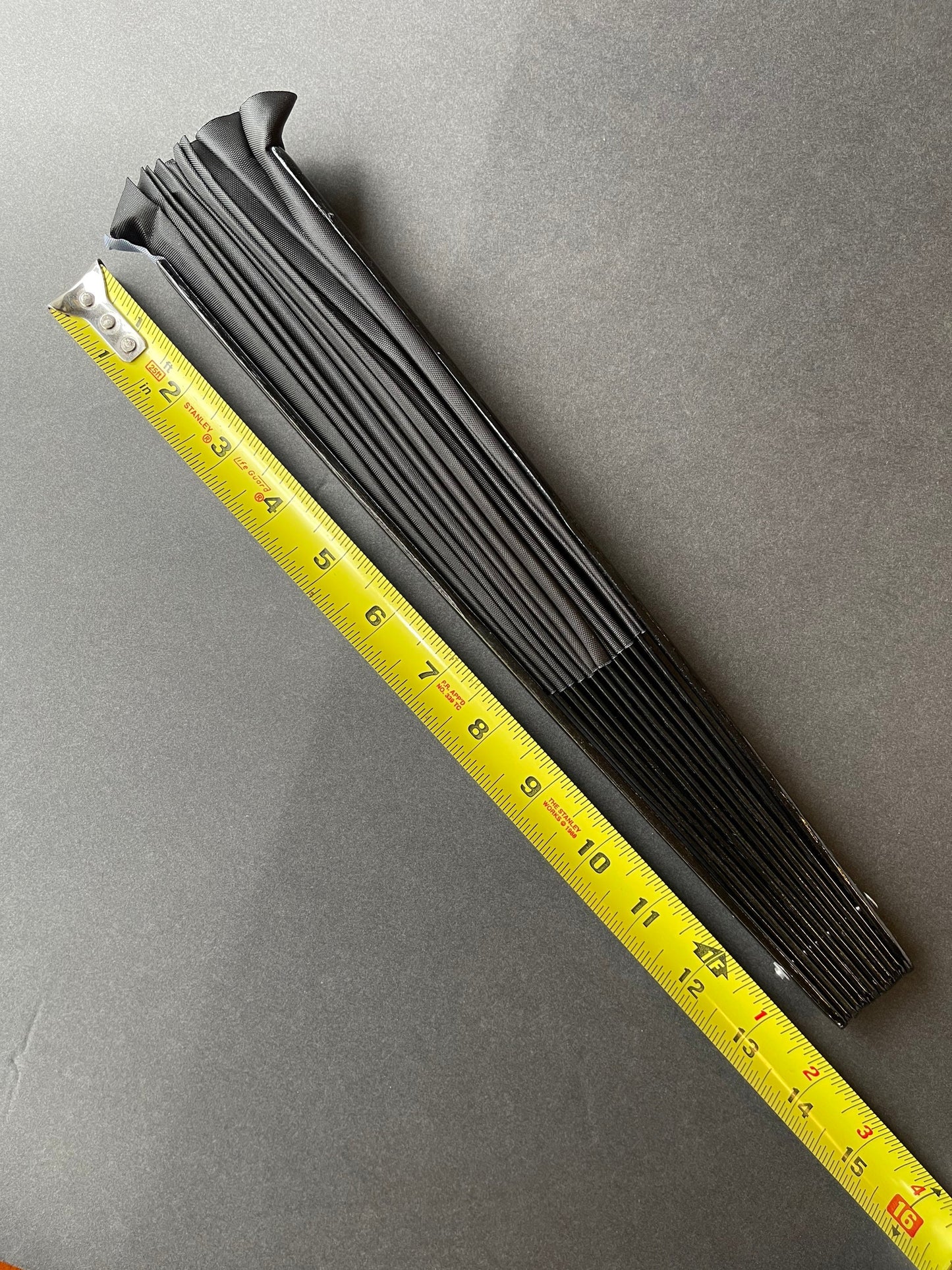 Fabulous! Fierce! Large Dramatic Black folding hand fan