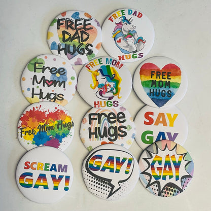 Pride Button Assortment - Choose your own! LGBT 2-1/4" pinback