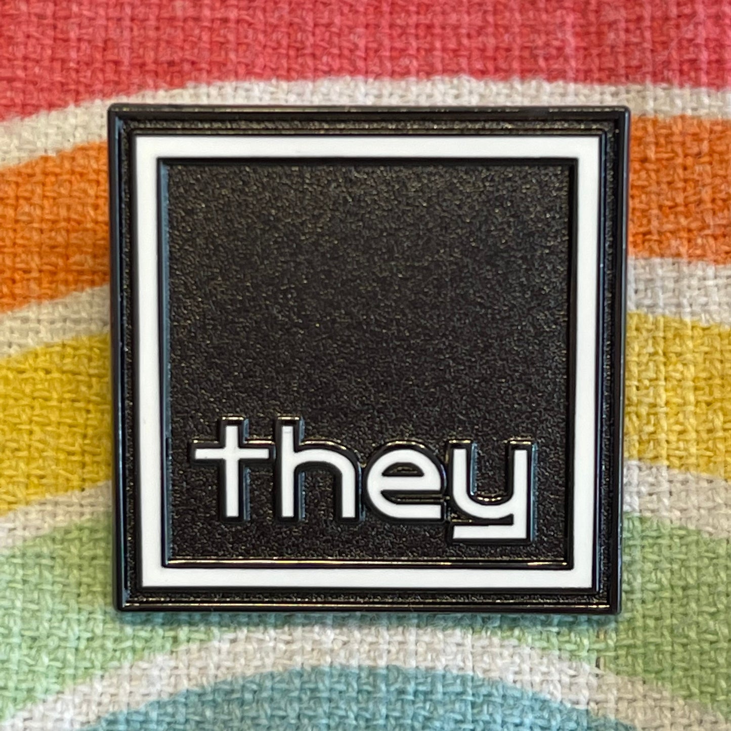 Pronoun Lapel Pins - Clean and Professional - Easy to Read - SHE THEY HE