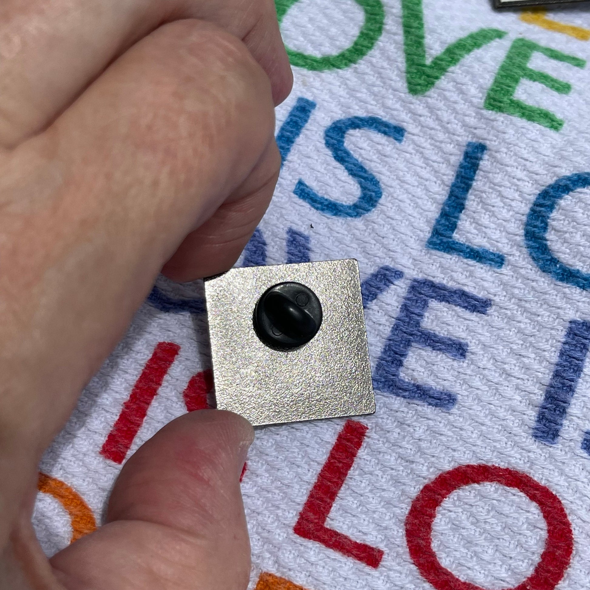 Pronoun Lapel Pins - Clean and Professional - Easy to Read - HE/THEY