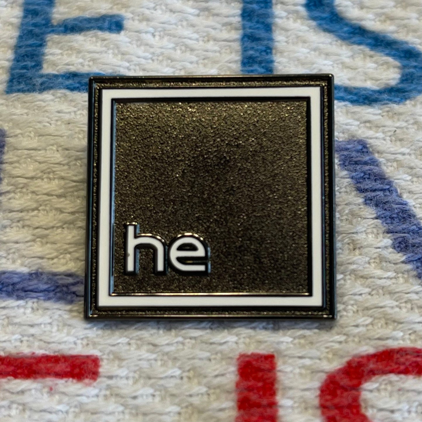 Pronoun Lapel Pins - Clean and Professional - Easy to Read - HE