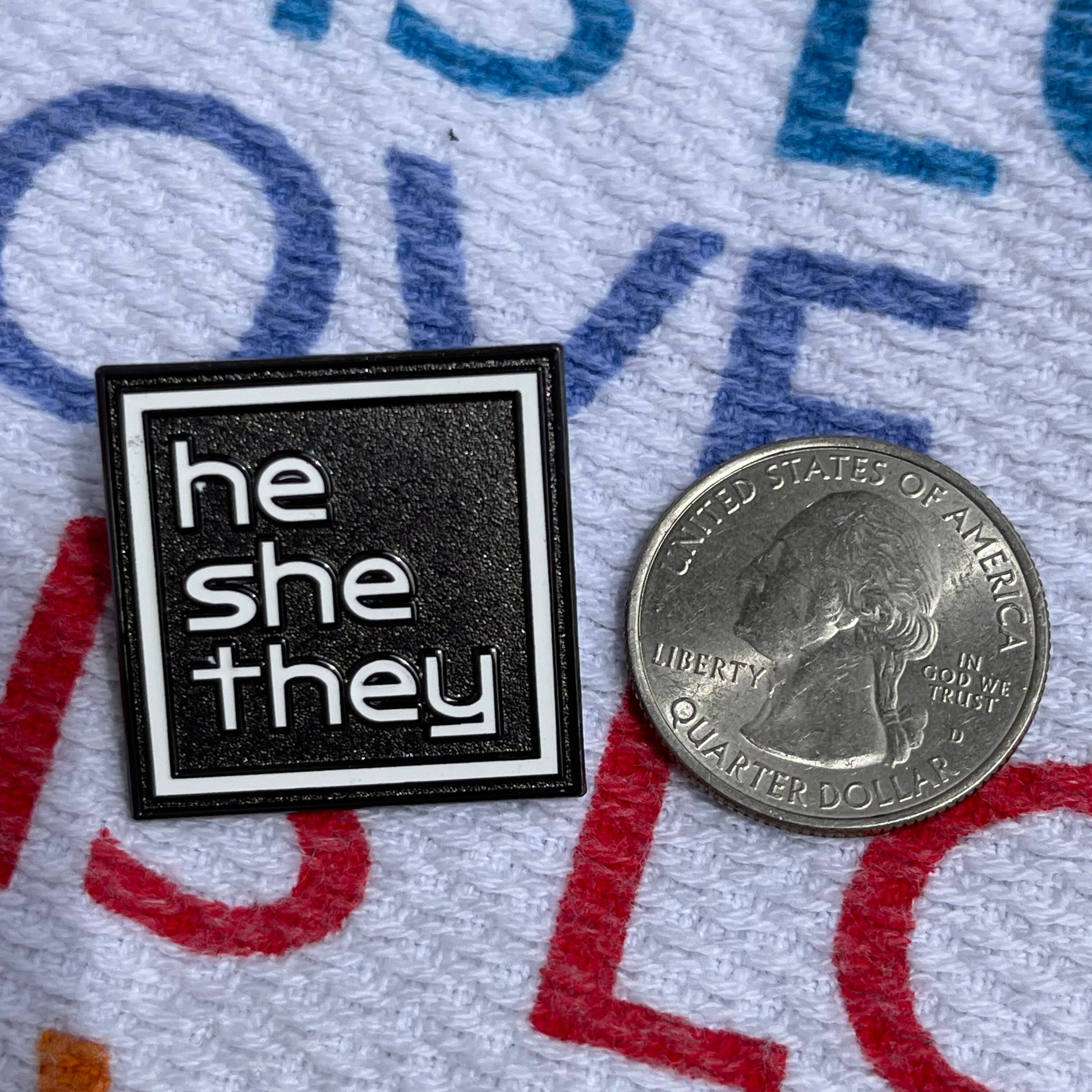Pronoun Lapel Pins - Clean and Professional - Easy to Read - HE/SHE/THEY