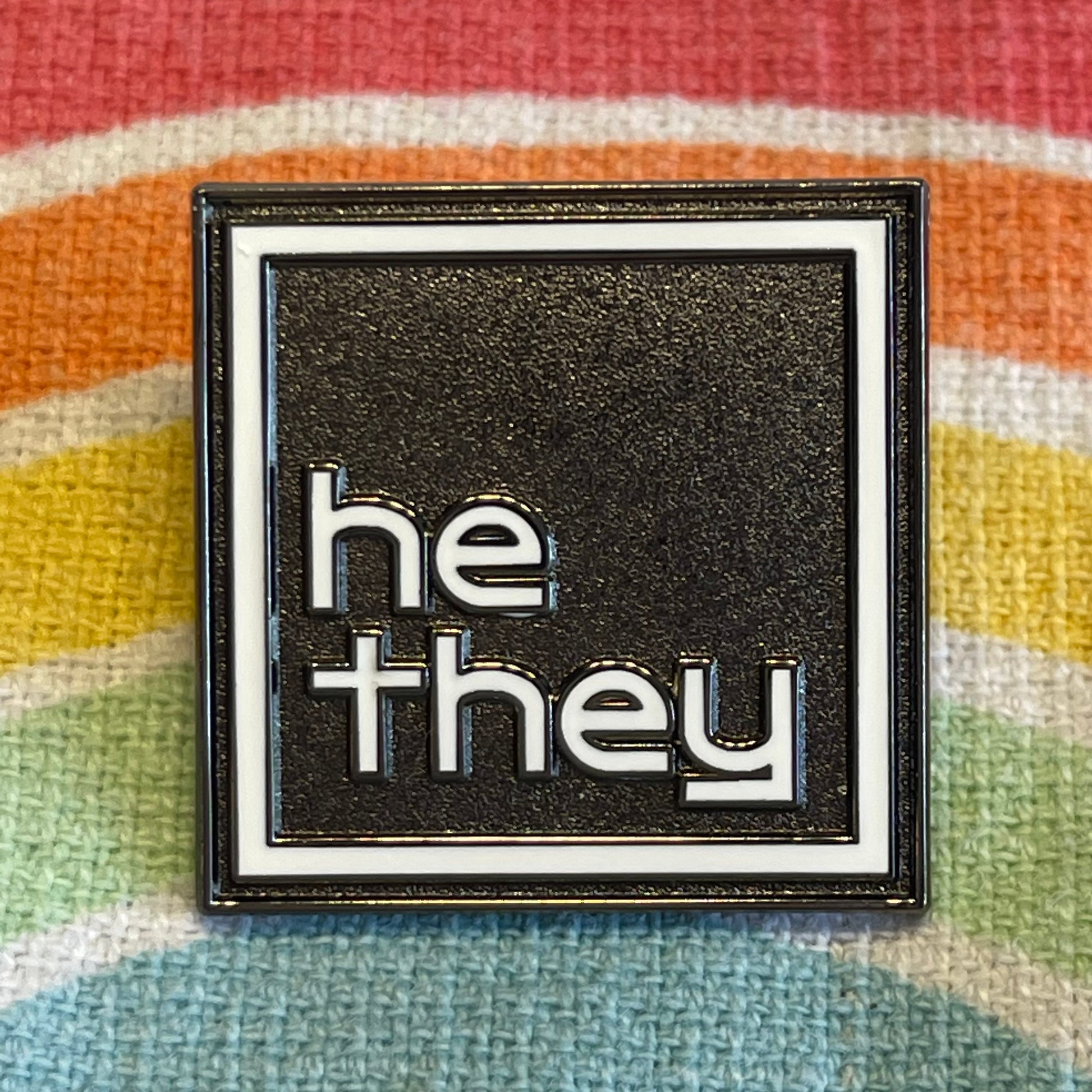 Pronoun Lapel Pins - Clean and Professional - Easy to Read - SHE THEY HE