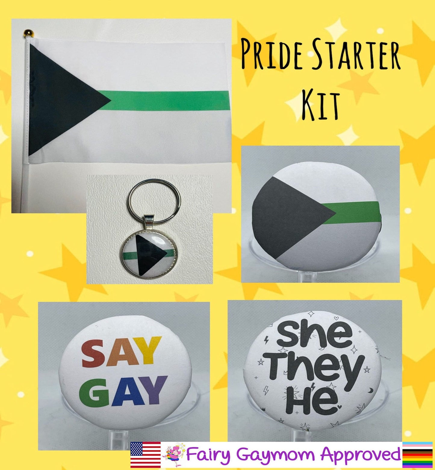 LGBTQA Demiromantic Pride Starter Kit