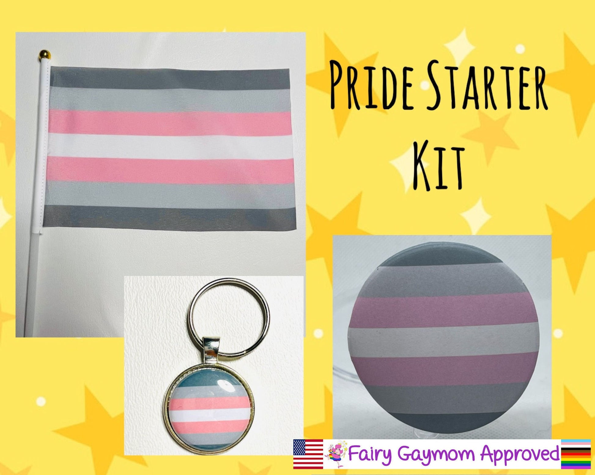 LGBTQA Demigirl Pride Starter Kit