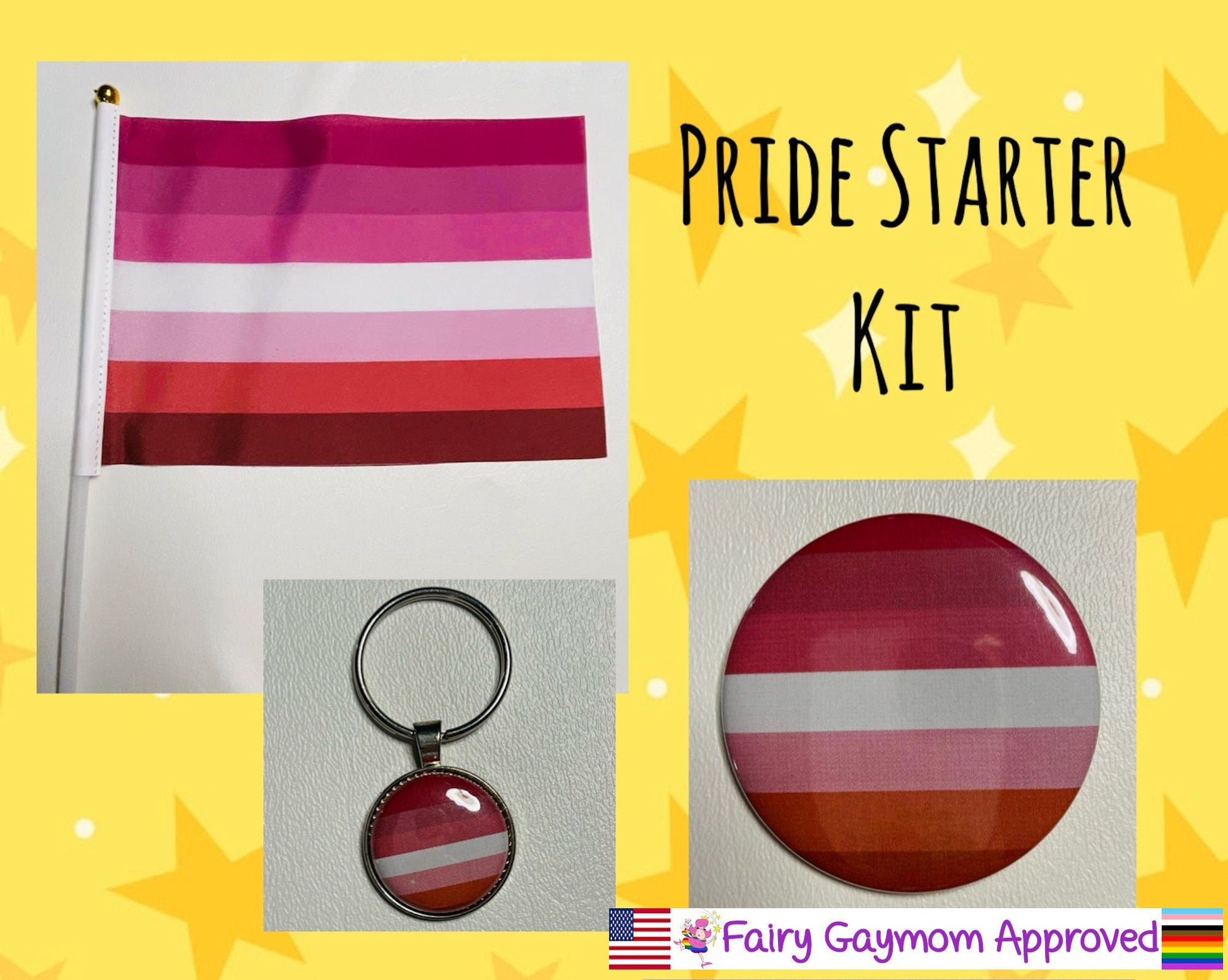 LGBTQA Pink Lesbian Pride Starter Kit
