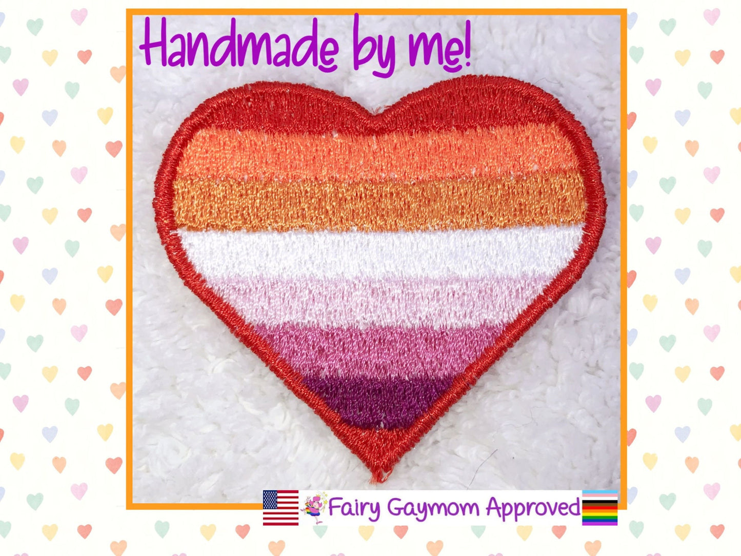 LGBTQA Pride Orange Lesbian Patch