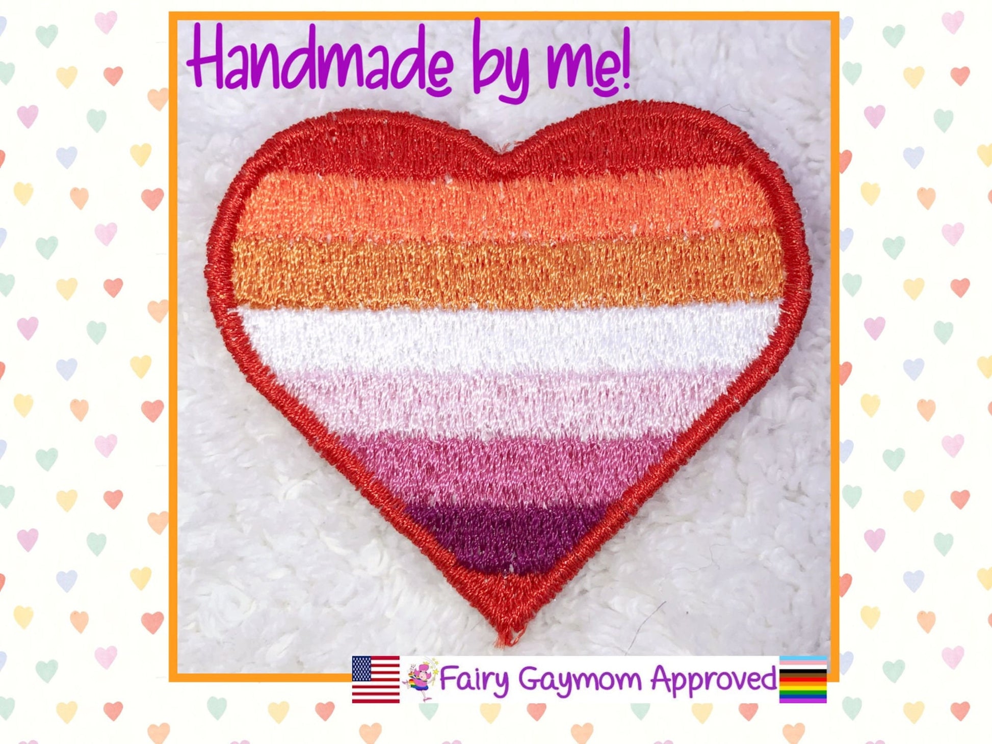 LGBTQA Pride Orange Lesbian Patch