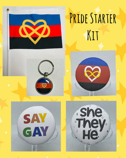 LGBTQA Polyamory Infinity Heart Pride Starter Kit