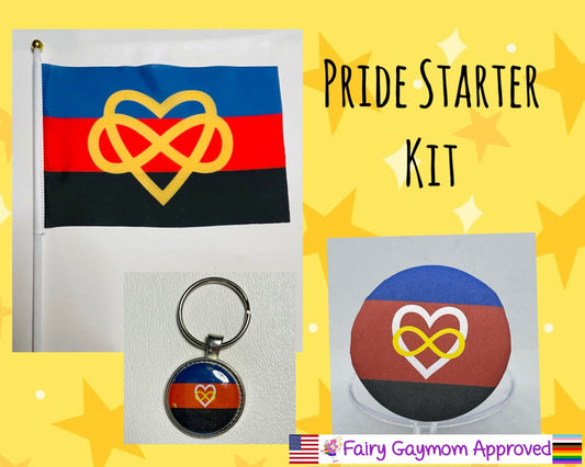 LGBTQA Polyamory Infinity Heart Pride Starter Kit