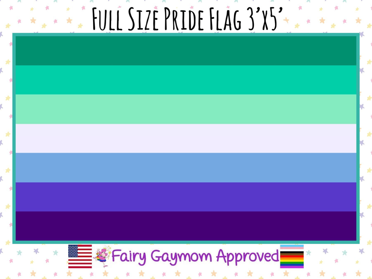 LGBTQA Gay Male Pride Flag