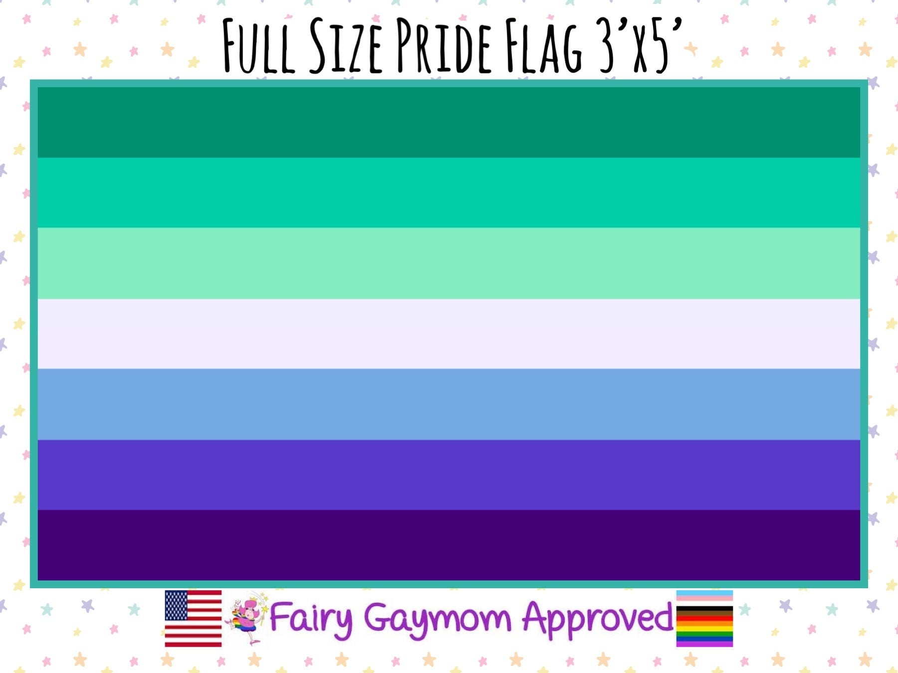 LGBTQA Gay Male Pride Flag