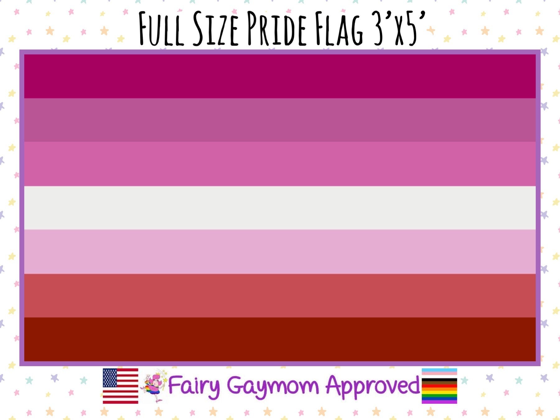 LGBTQA Pink Lesbian Pride Flag