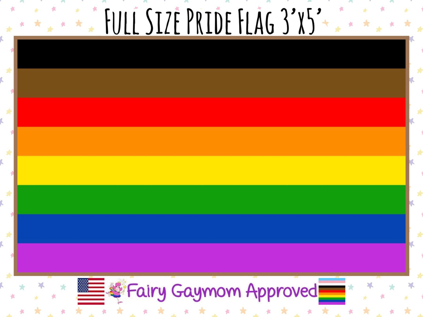 LGBTQA Philly Pride Rainbow Flag
