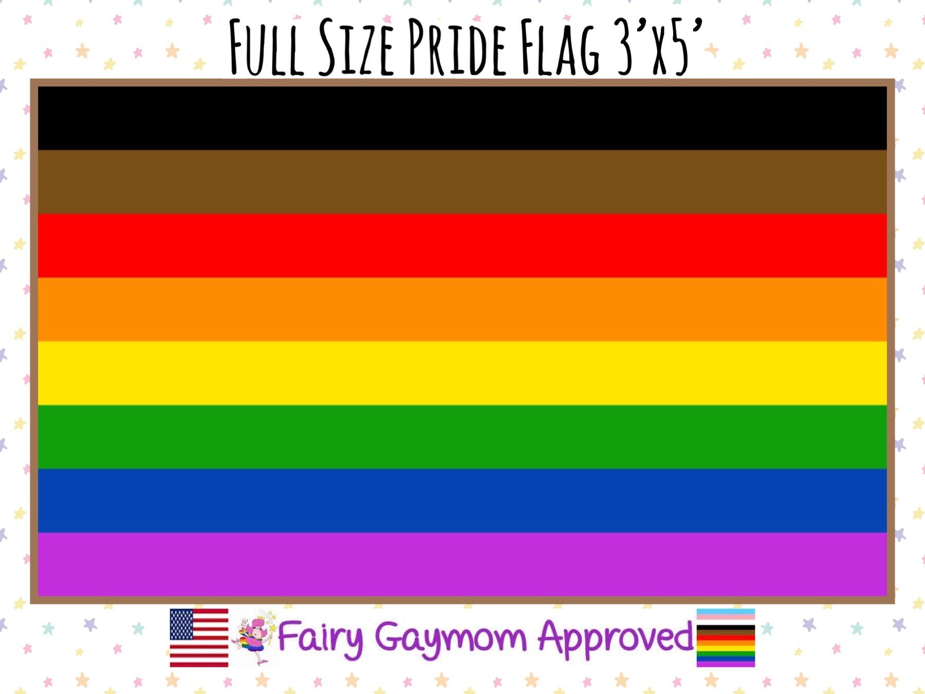 LGBTQA Philly Pride Rainbow Flag