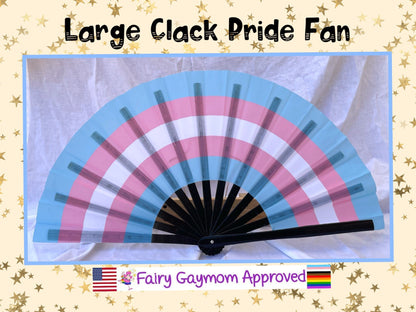 Fabulous! Fierce! Large LGBTQA Transgender folding hand fan