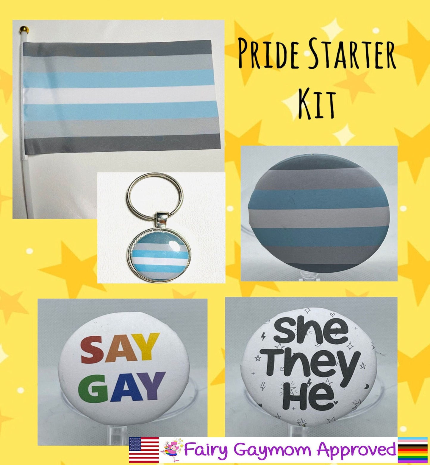 LGBTQA Demiboy Pride Starter Kit