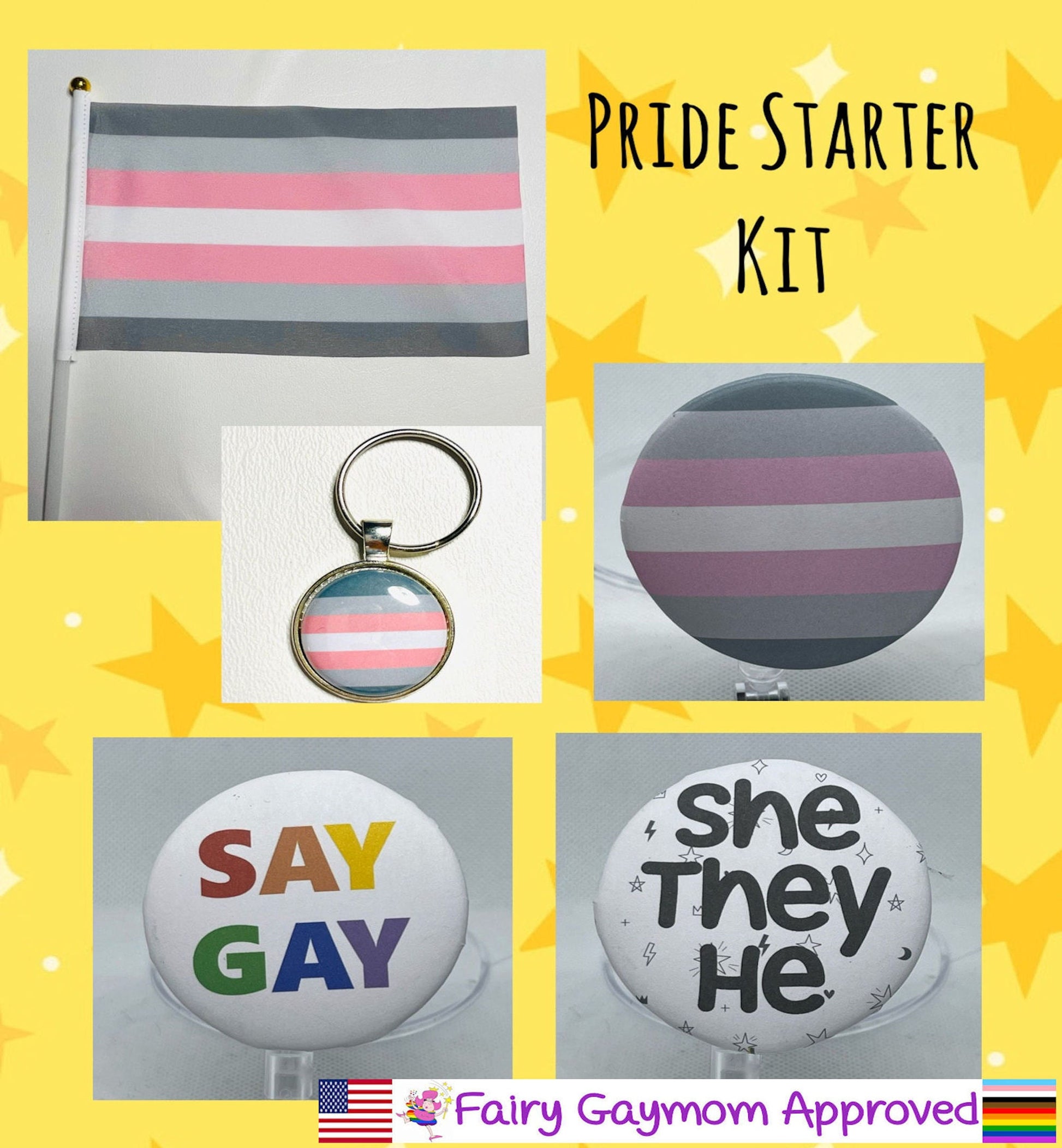 LGBTQA Demigirl Pride Starter Kit